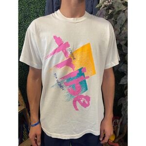 vtg 90s TRIBE COLOGNE WOMEN Tee Large // vintage brand promo faded fragrance